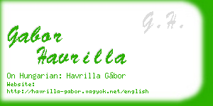 gabor havrilla business card