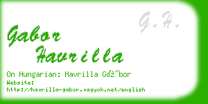 gabor havrilla business card